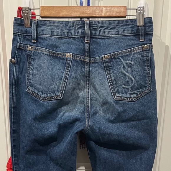 Yves Saint Laurent Women's Blue Boot Cut Jeans - Picture 2 of 7